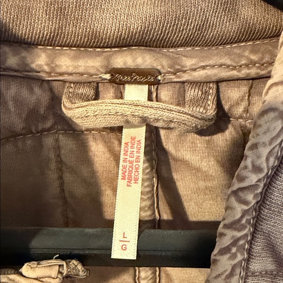 Free People Dolman Quilted Knit Jacket Champagne Diamonds - Picture 2 of 8